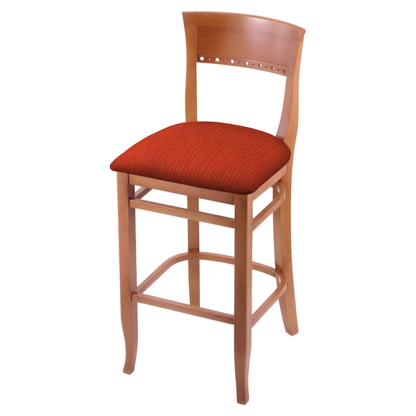 25" Counter Stool, Medium Finish, Graph Poppy Seat